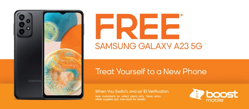 Free Samsung Galaxy A23 5G with ID verification