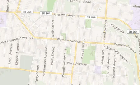 map of 3417 Warsaw Ave Cincinnati, OH 45205