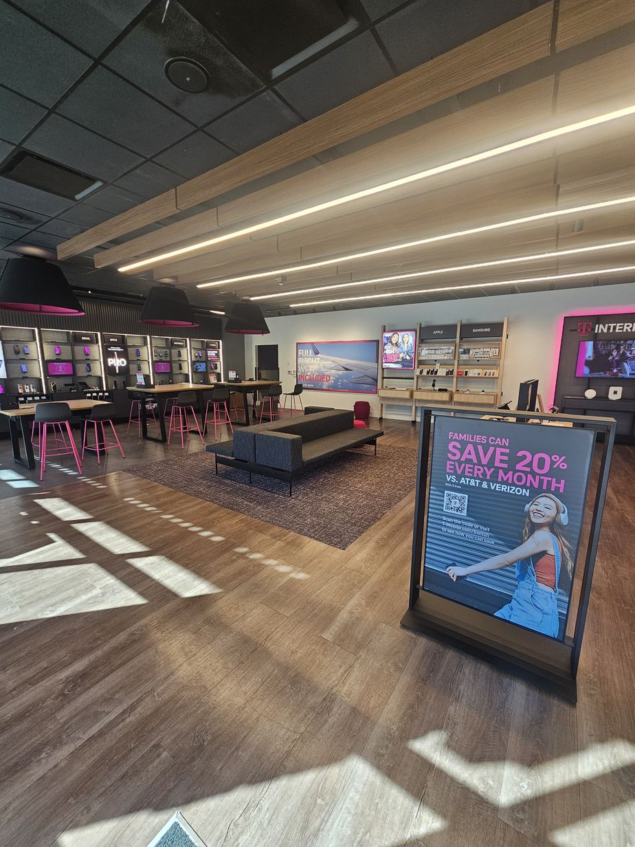 Interior photo of T-Mobile Store at Crystal Falls, Leander, TX