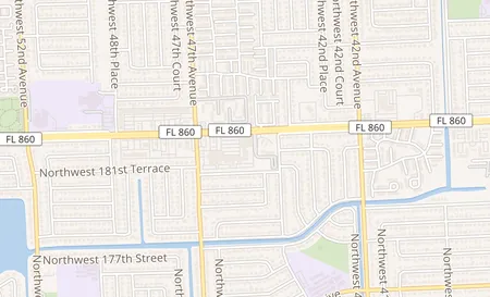 map of 4504 NW 183rd St Miami Gardens, FL 33055