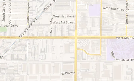 map of 2045 W Main St Suite 101 Mesa, AZ 85201