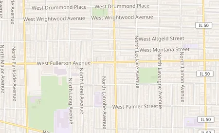 map of 5207 W Fullerton Chicago, IL 60639