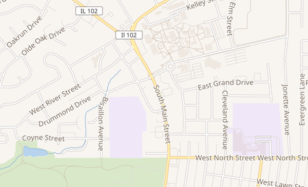 map of 451 S. Main Street Unit B Bourbonnais, IL 60914