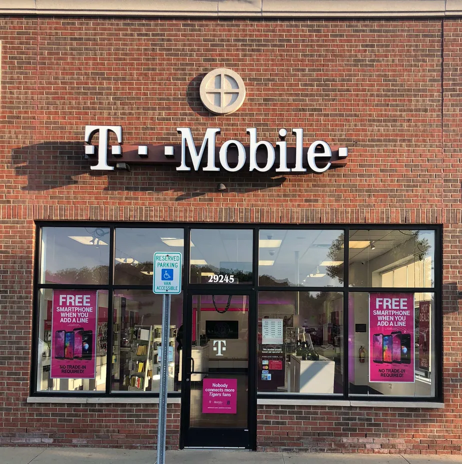 Exterior photo of T-Mobile store at 6 Mile & Middlebelt Rd, Livonia, MI
