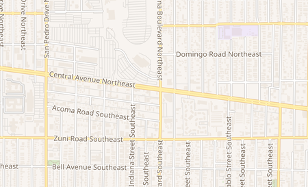 map of 7010 Central SE, Ste. B Albuquerque, NM 87108