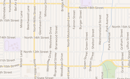 map of 1372 N Mockingbird Ln Abilene, TX 79603