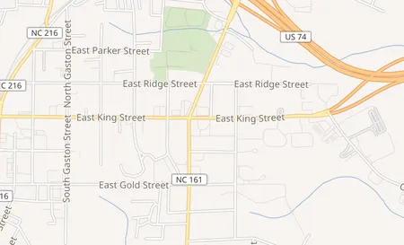 map of 606 East King Street Kings Mountain, NC 28086