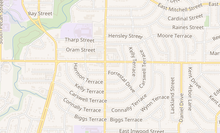 map of 900 E Park Row Dr B Arlington, TX 76010