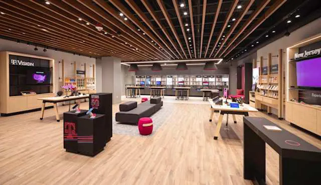 Interior photo of T-Mobile Store at American Dream Mall, East Rutherford, NJ