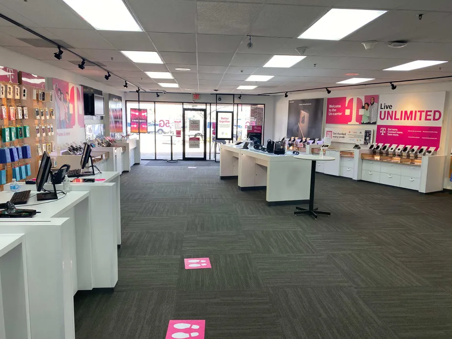Interior photo of T-Mobile Store at Saint Charles Rock Rd & Depaul Dr, Bridgeton, MO