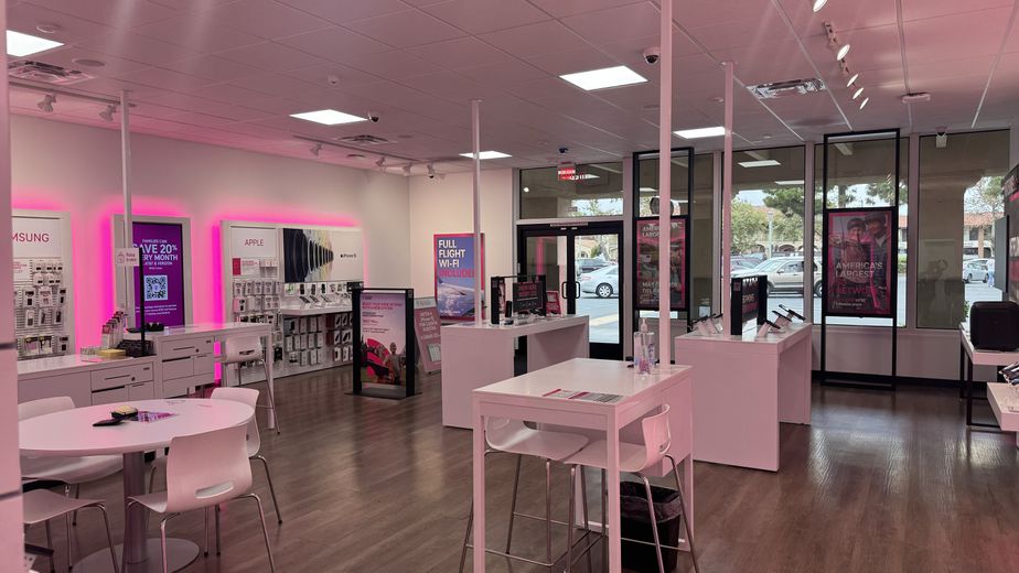 Interior photo of T-Mobile Store at Mission Village Center, San Juan Capistrano, CA