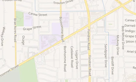 map of 7433-B Bissonnet Houston, TX 77074