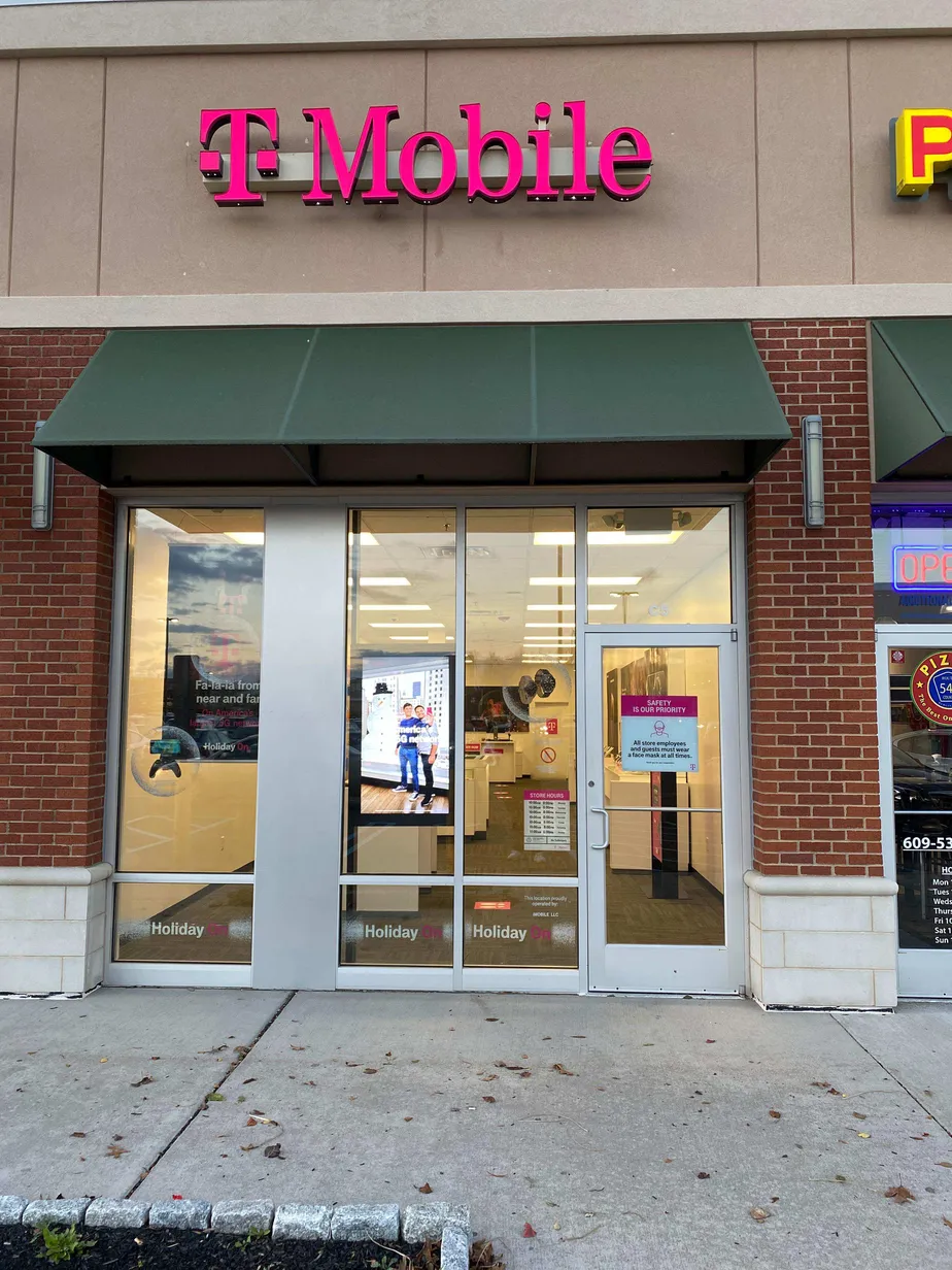 Exterior photo of T-Mobile store at Mount Holly Rd & Wishing Well Dr, Burlington, NJ
