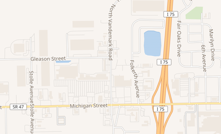 map of 561 N Vandemark Rd Sidney, OH 45365