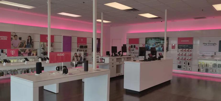 Interior photo of T-Mobile Store at I-2 & S Bensten Palm Dr, Palmview, TX