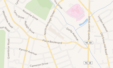 map of 2417 A N Herritage St Kinston, NC 28501