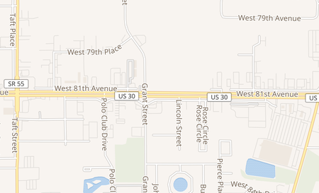 map of 1505 W. 81st Ave. Merrillville, IN 46410