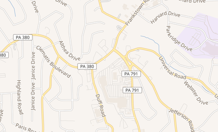 map of 11607 Penn Hills Drive Pittsburgh, PA 15235