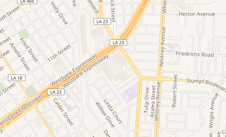 map of 1332 Stumpf Blvd Ste B E Gretna, LA 70053
