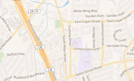 map of 1009 S Mays St. Ste B Round Rock, TX 78664