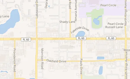map of 1419 West Brandon Blvd. Brandon, FL 33511