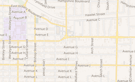 map of 3708 East Rosedale Street Fort Worth, TX 76105