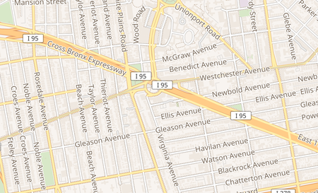 map of 88 Hugh J Grant Cir Bronx, NY 10472