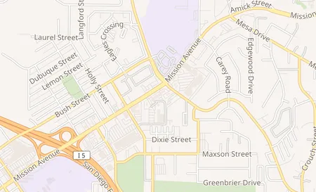map of 1919 Mission Avenue Oceanside, CA 92058