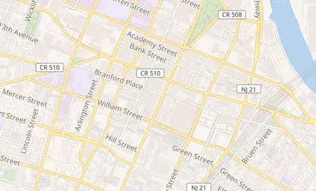 map of 823 Broad Street Newark, NJ 07102