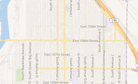 map of 3653 E. 106th St. Chicago, IL 60617