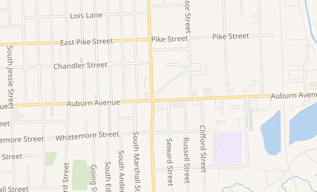 map of 619 Auburn Ave Pontiac, MI 48342