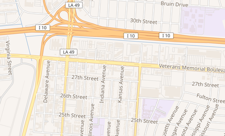 map of 2327 Veterans Memorial Blvd. Kenner, LA 70062