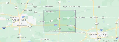 map of Ionia County, MI 48846