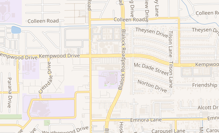 map of 9429 B Kempwood Dr Houston, TX 77080