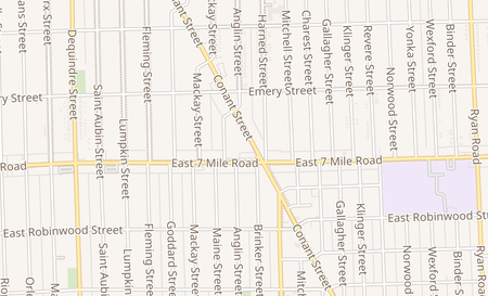 map of 2847 E 7 Mile Rd Detroit, MI 48234