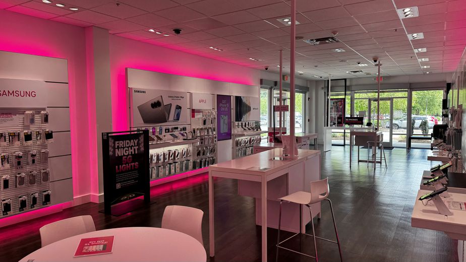 Interior photo of T-Mobile Store at River Bend Marketplace, Asheville, NC