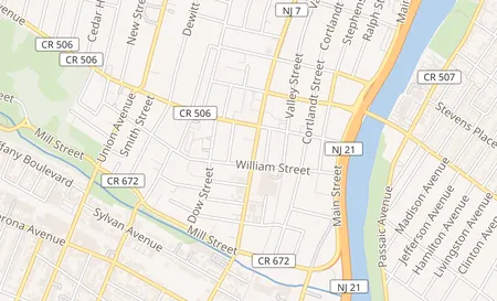map of 123 Washington Ave Belleville, NJ 07109