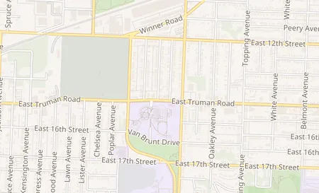 map of 5218A E Truman Rd Kansas City, MO 64127