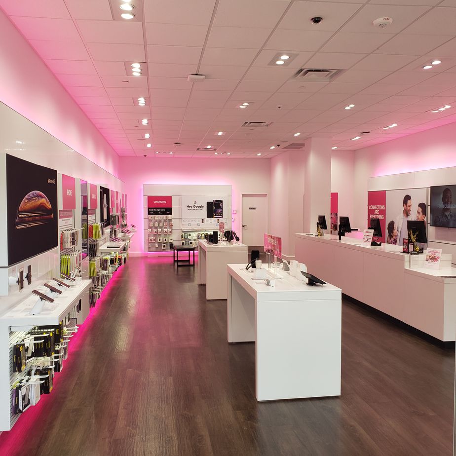 Interior photo of T-Mobile Store at Augusta Mall, Augusta, GA