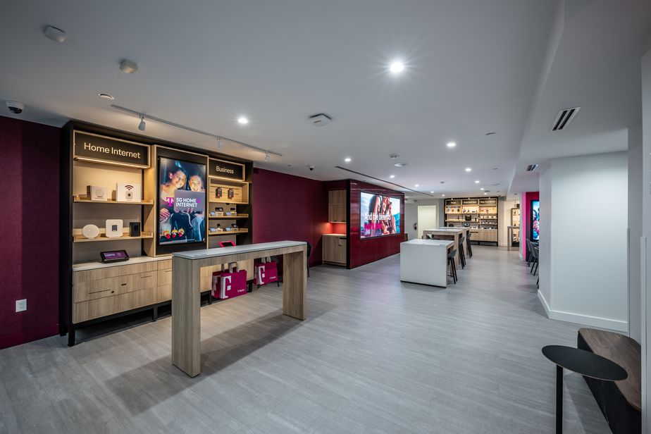 Interior photo of T-Mobile Store at 6th & Pine, Seattle, WA