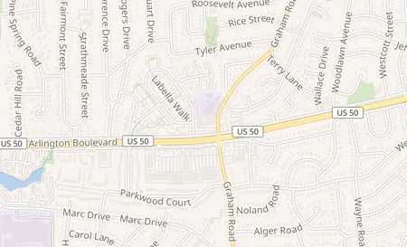 map of 7248 Arlington Blvd Falls Church, VA 22042