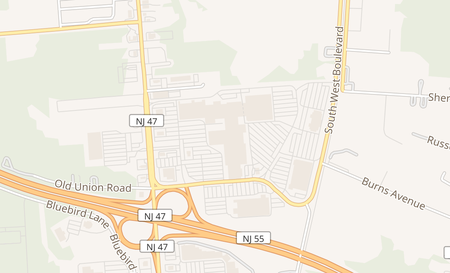 map of 3849 S Delsea Drive Cumberland Mall Vineland, NJ 08360