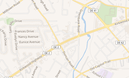 map of 3619 Kirkwood Hwy Wilmington, DE 19808