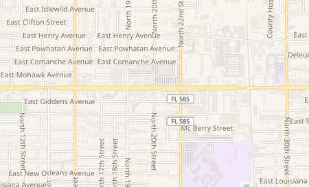 map of 2001 E. Hillsborough Ave. #2 Tampa, FL 33610