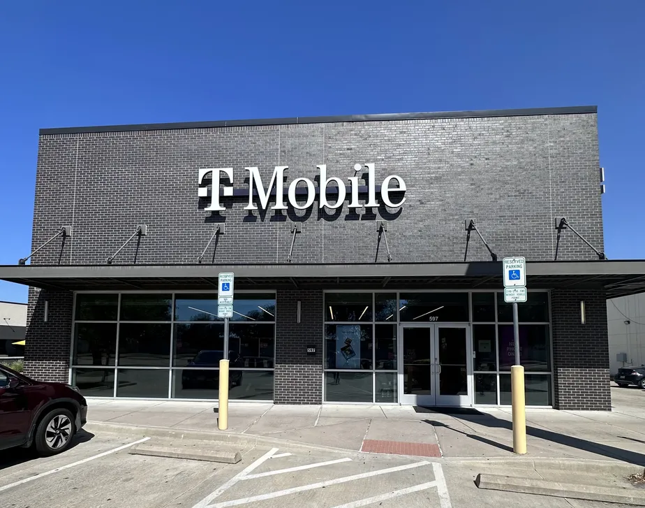 Exterior photo of T-Mobile Store at E Round Grove Rd & Vista Ridge Mall, Lewisville, TX