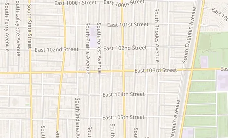 map of 330 E 103rd Street Chicago, IL 60628
