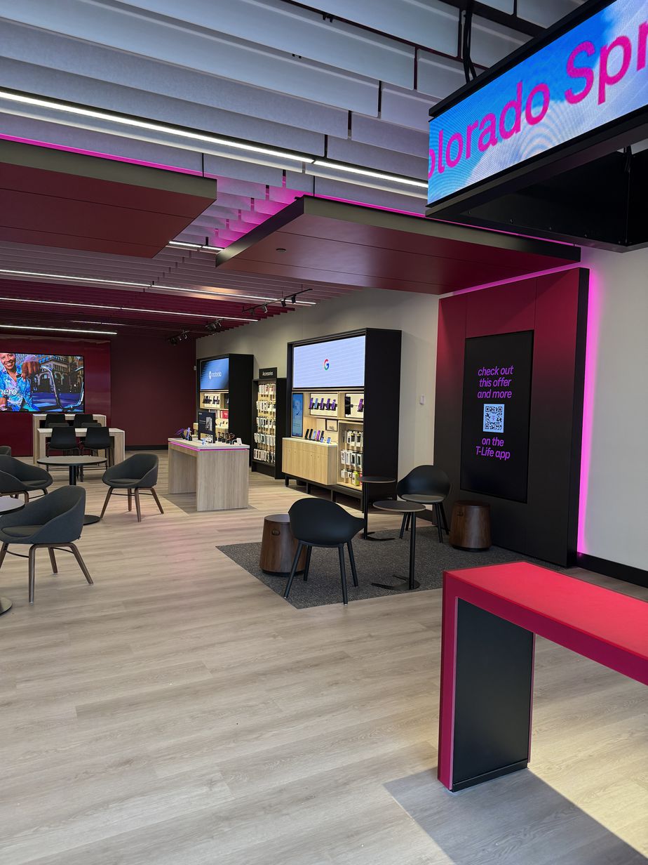 Interior photo of T-Mobile Store at Academy & Shrider, Colorado Springs, CO