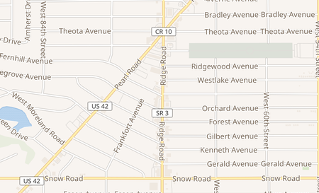 map of 5636 Ridge Rd Parma, OH 44129