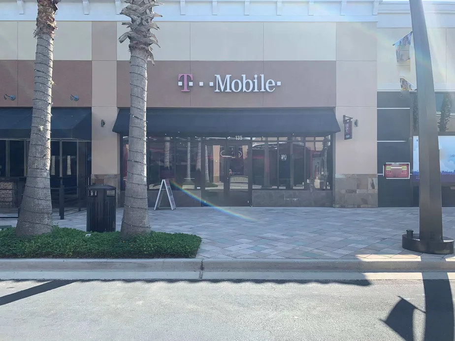 Exterior photo of T-Mobile store at The Shops At Wiregrass, Wesley Chapel, FL