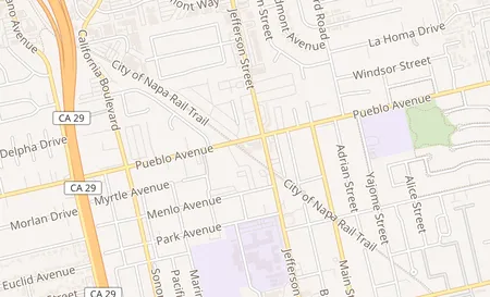 map of 2991 Jefferson Street Napa, CA 94558